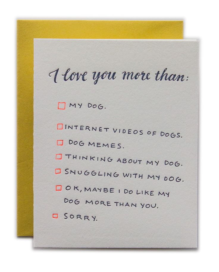 Dog Love Card by Ladyfingers Letterpress