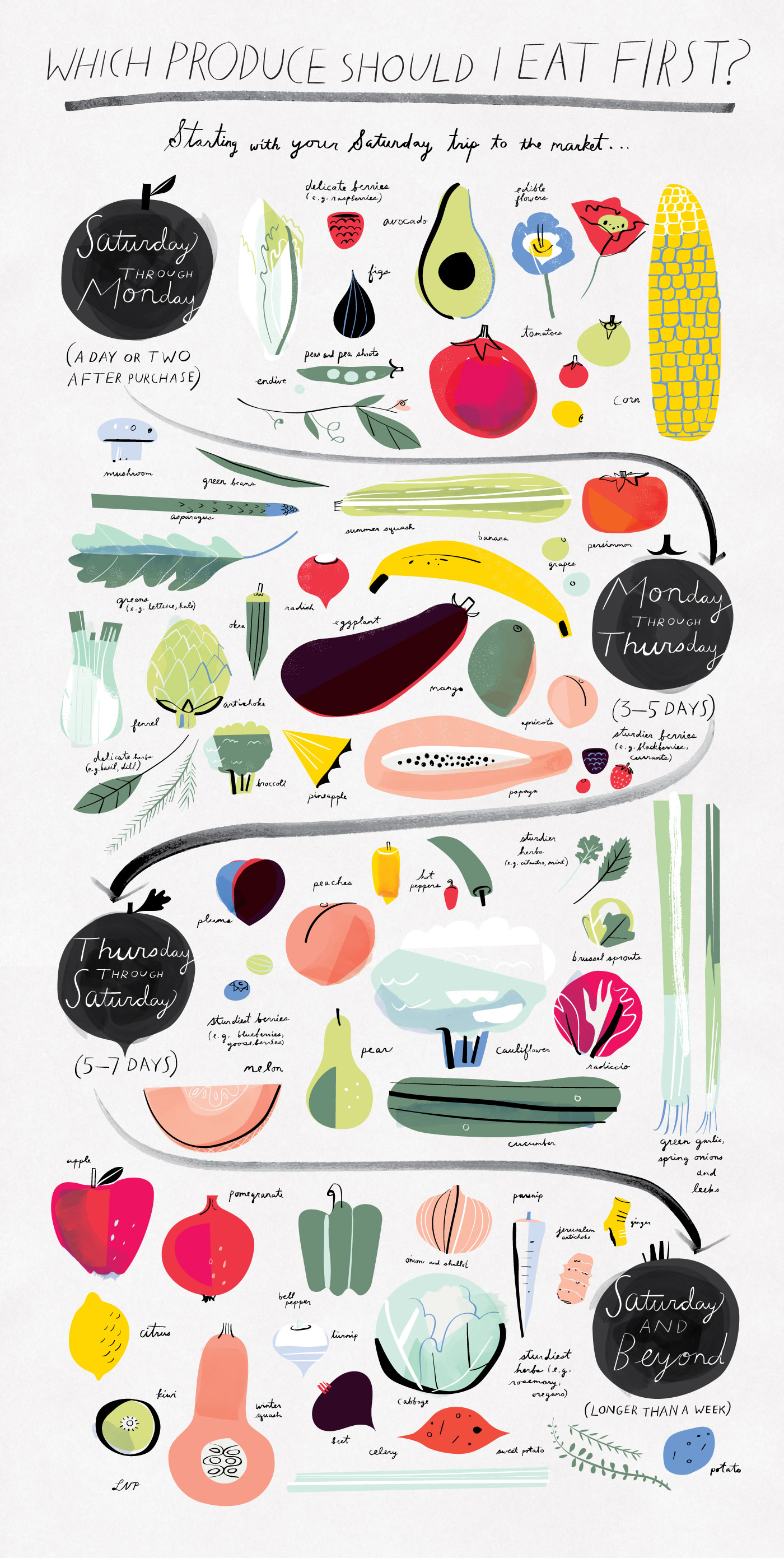 A Handy Chart for How Long Fresh Produce Will Last