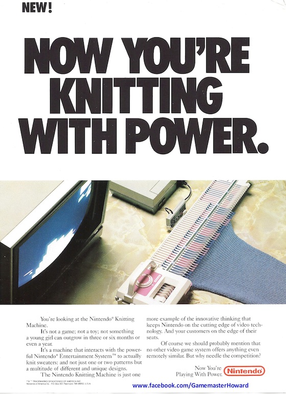 Nintendo NES Knitting Machine