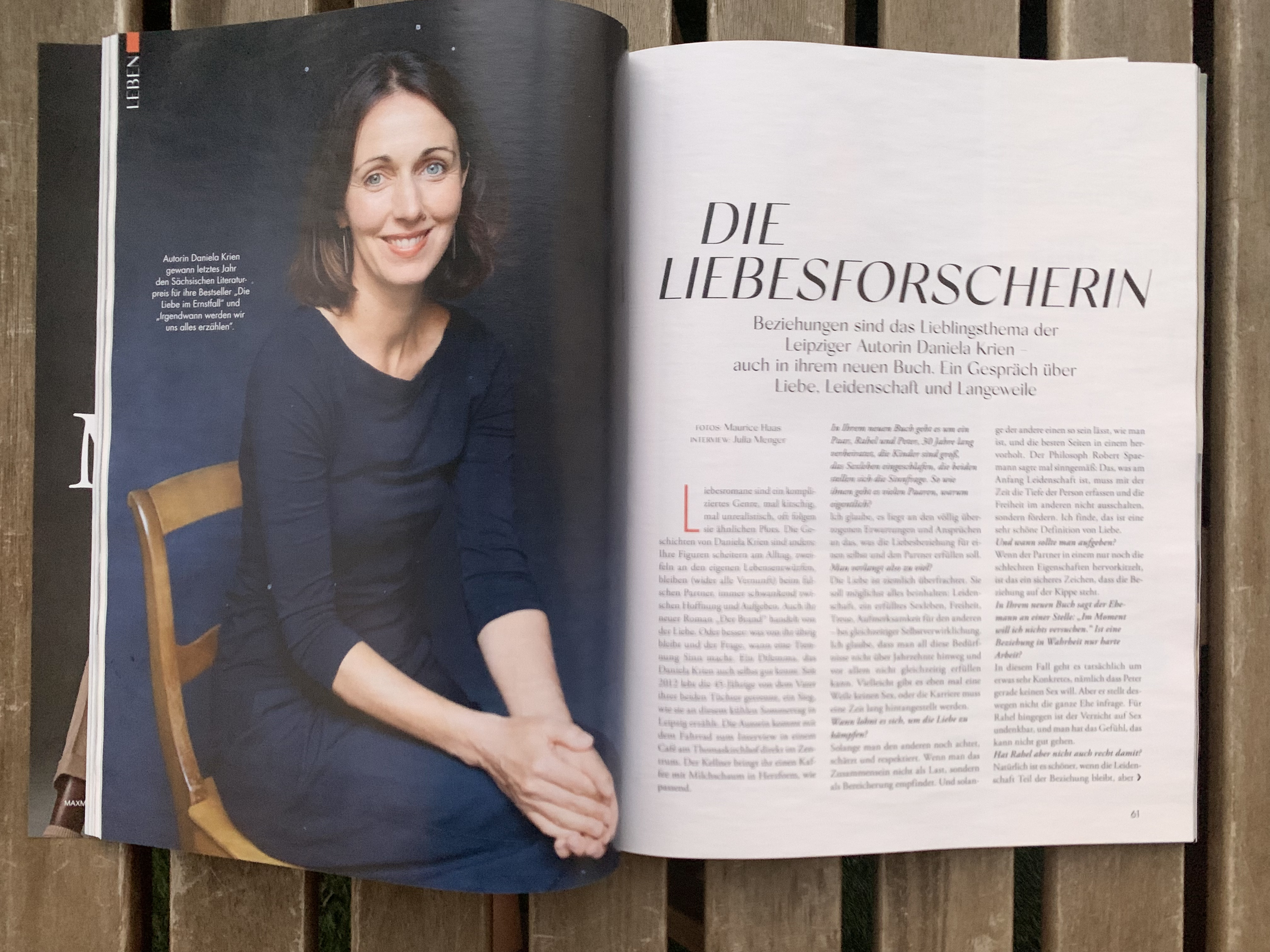 Interview Daniela Krien | Julie Fahrenheit
